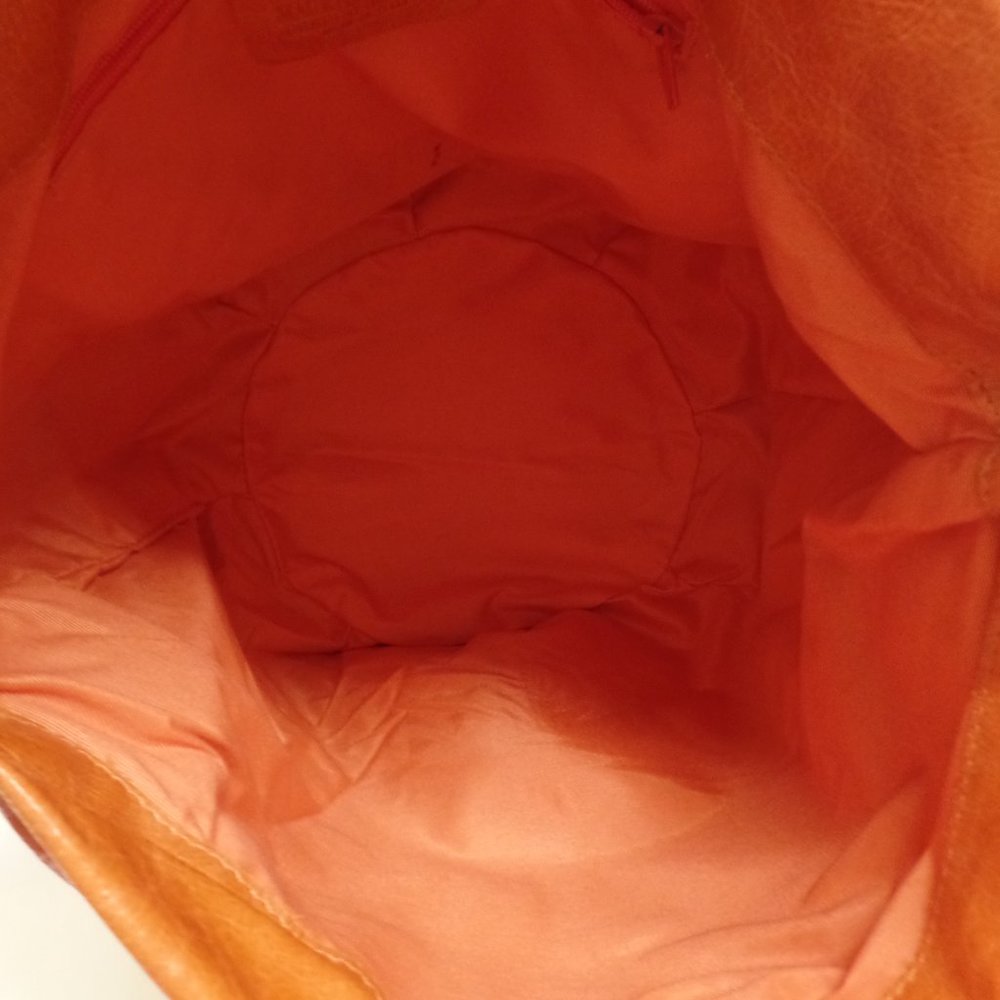 MAURIZIO TAIUTI Made in Italy Bright Pink & Orange Patent Leather Bucket Bag - Picture 7 of 16